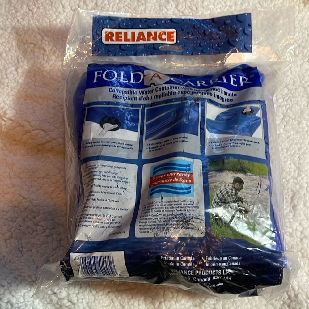 NEW reliance Fold a carrier 5 gallon